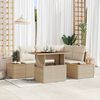 vidaXL Ensemble de canap&eacute; de jardin 5 pcs Beige Poly rotin