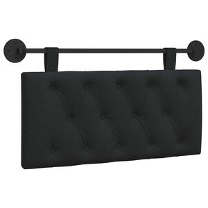 vidaXL T&ecirc;te de lit suspendue Noir Tissu