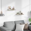 vidaXL &Eacute;tag&egrave;res murales 2 pcs blanc et ch&ecirc;ne sonoma 40x9x3 cm