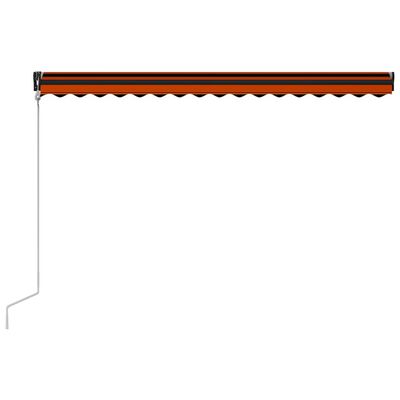 vidaXL Auvent rétractable capteur de vent LED 400x300 cm Orange marron