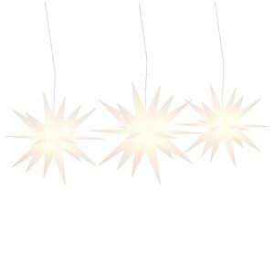vidaXL Lumi&egrave;res de No&euml;l avec LED 3 pcs pliable blanc