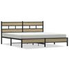 vidaXL Cadre de lit en m&eacute;tal sans matelas ch&ecirc;ne sonoma 193x203 cm