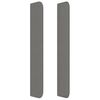 vidaXL T&ecirc;te de lit avec oreilles Gris fonc&eacute; 203x16x118/128 cm Tissu