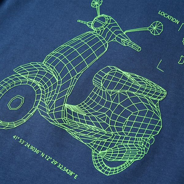 T-shirt pour enfants bleu foncé 140