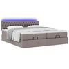 VidaXL Cadre de lit ottoman avec matelas taupe 200x200cm tissu
