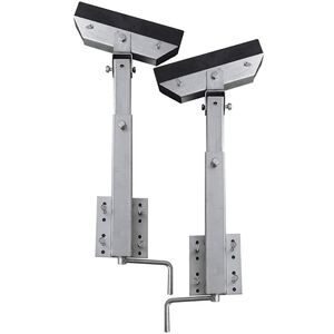 Set de 2 supports &agrave; barre inclinable 63 - 88 cm pour remorque &agrave; bateau