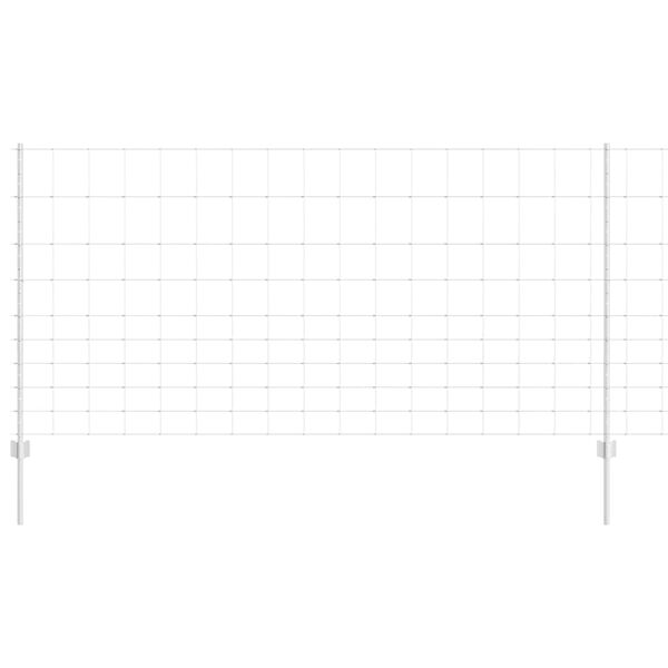 vidaXL Cl&ocirc;ture avec poteau Argent&eacute; 1,2 x 25 m Acier