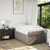 vidaXL Sommier &agrave; lattes de lit avec matelas Taupe 90x190 cm Tissu