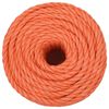 vidaXL Corde de travail Orange 10 mm 50 m Polypropyl&egrave;ne