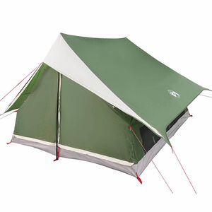 vidaXL Tente familiale avec toit Vert et blanc 315 x 286 x 200 cm