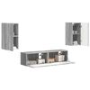 vidaXL Ensemble meuble TV 4 pcs Gris Sonoma Bois d'ing&eacute;nierie