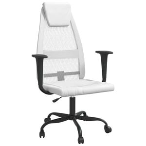 vidaXL Chaise de bureau r&eacute;glable en hauteur blanc