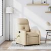 vidaXL Fauteuil de massage inclinable Cr&egrave;me Tissu