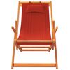 vidaXL Chaises de plage pliables lot de 2 rouge tissu