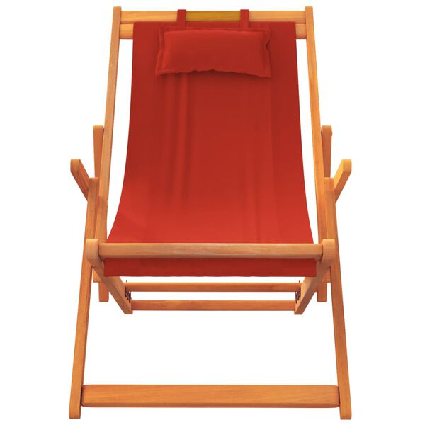vidaXL Chaises de plage pliables lot de 2 rouge tissu
