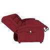 vidaXL Fauteuil de massage inclinable à 4 places rouge bordeaux tissu