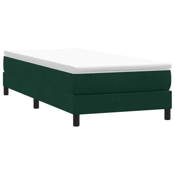 vidaXL Sommier &agrave; lattes de lit sans matelas vert fonc&eacute; 80x210 cm