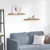 vidaXL &Eacute;tag&egrave;re Murale 2 pcs Marron 60 x 9 x 3 cm Bois d'ing&eacute;nierie