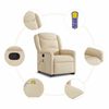 vidaXL Fauteuil inclinable de massage Cr&egrave;me Tissu