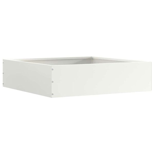 vidaXL Bordure de Pelouse Blanc 50 x 50 x 13 cm Acier