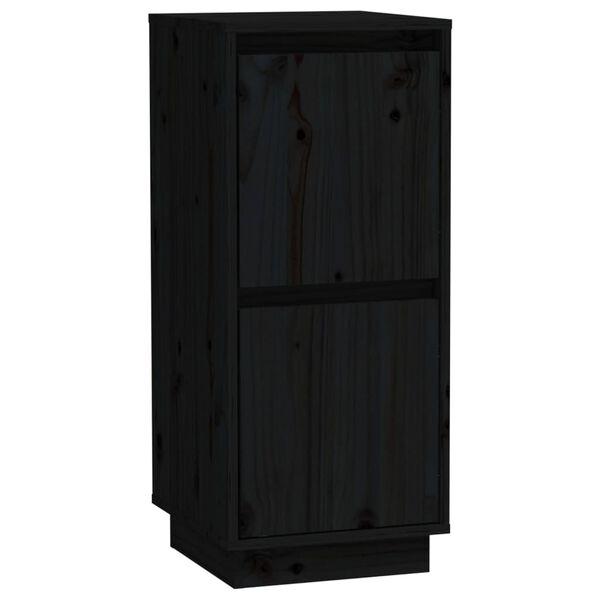 vidaXL Buffet Noir 31,5x34x75 cm Bois massif de pin