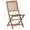 vidaXL Chaises pliables de jardin lot de 4 avec coussins Bois d'acacia