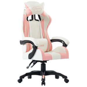 vidaXL Fauteuil de jeux vid&eacute;o Rose Similicuir