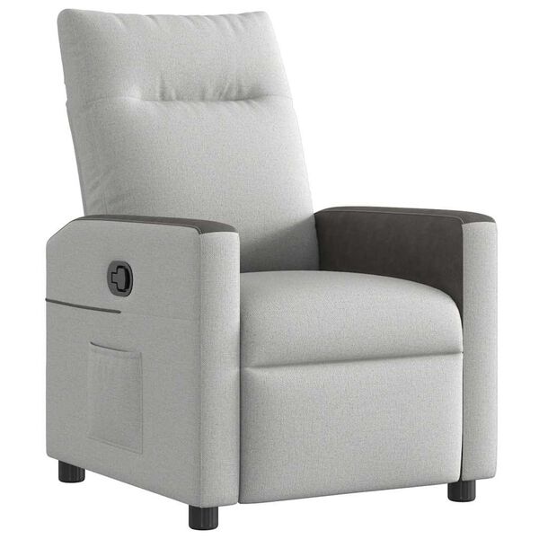 vidaXL Fauteuil inclinable gris nuage tissu