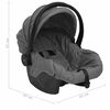 vidaXL Poussette pour b&eacute;b&eacute; 3-en-1 Gris clair Acier