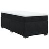 vidaXL Sommier à lattes de lit avec matelas Noir 90x200 cm Velours