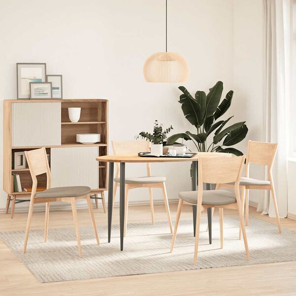 vidaXL Dessus de table 120x60x2 cm bois de chêne massif ovale