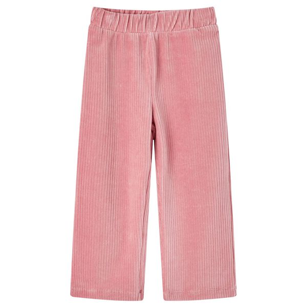 Pantalons pour enfants velours c&ocirc;tel&eacute; rose clair 140
