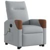 vidaXL Fauteuil inclinable de massage &eacute;lectrique Gris clair Tissu