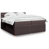 vidaXL Sommier &agrave; lattes de lit avec matelas Marron fonc&eacute; 200x200 cm