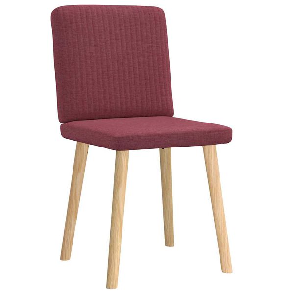 vidaXL Chaises &agrave; manger lot de 2 rouge bordeaux tissu