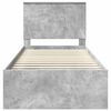 vidaXL Cadre de lit Gris B&eacute;ton 90 x 190 cm Bois de pin massif