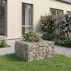 vidaXL Lit sur&eacute;lev&eacute; gabion Argent&eacute; 80 x 80 x 40 cm Acier galvanis&eacute;