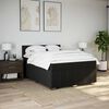 vidaXL Sommier &agrave; lattes de lit avec matelas Noir 140x190 cm Tissu