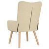 vidaXL fauteuil Cr&egrave;me 63 x 67 x 94 cm Tissu et contreplaqu&eacute;