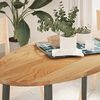 vidaXL Dessus de table 120x60x2 cm bois de chêne massif ovale