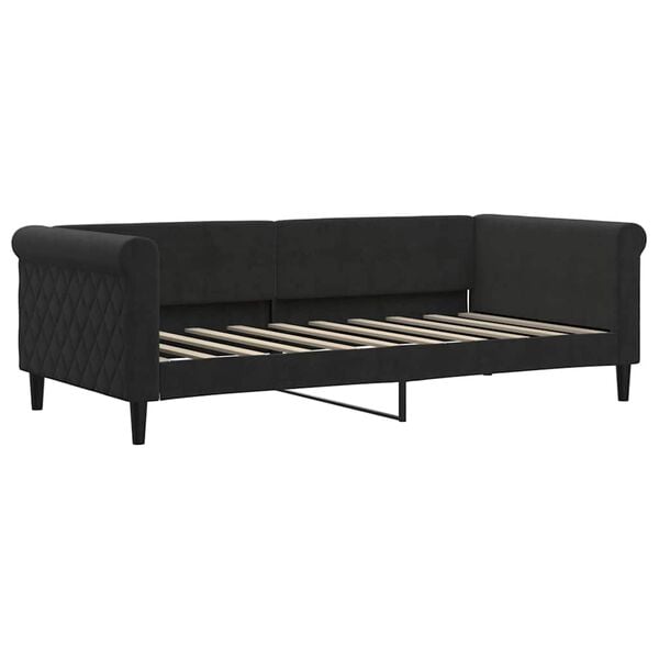 vidaXL Lit de repos sans matelas noir 90x190 cm velours