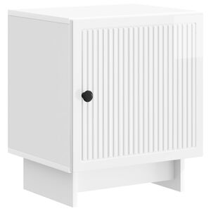vidaXL Cabinet de chevet Blanc brillant 43 x 34,5 x 50 cm