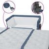 vidaXL Lit pour b&eacute;b&eacute; avec matelas Bleu marine Tissu de lin
