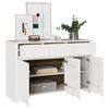vidaXL Buffet Drammen Blanc 114 x 43 x 75.5 cm Bois de pin massif