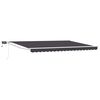 vidaXL Store r&eacute;tractable manuel avec LEDs Anthracite et blanc 4 &times; 3 m