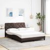 vidaXL Cadre de lit sans matelas marron fonc&eacute; 140x190 cm tissu