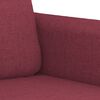 vidaXL Ensemble de canap&eacute;s 3 pcs avec coussins Rouge bordeaux Tissu
