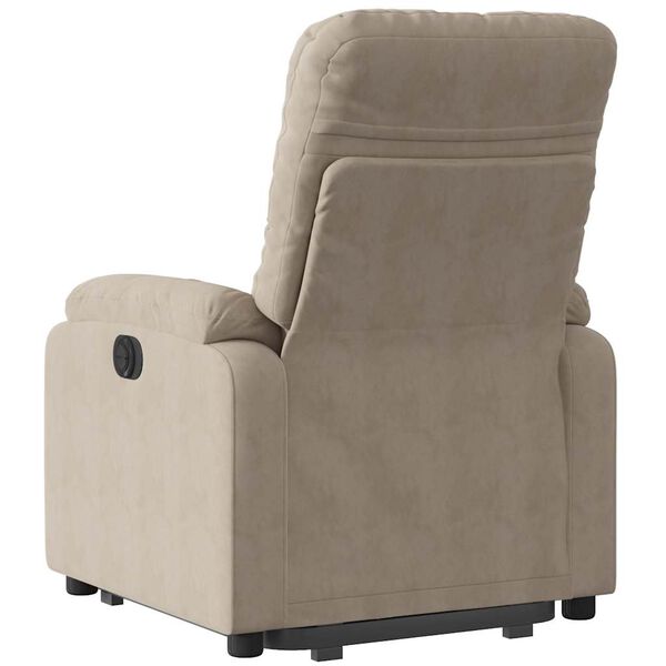 vidaXL Fauteuil inclinable &eacute;lectrique taupe tissu microfibre