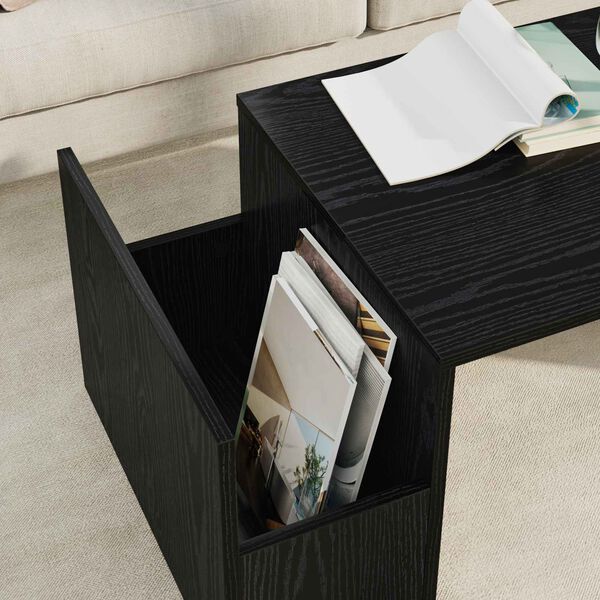 vidaXL Table basse Ch&ecirc;ne noir 90 x 45 x 35 cm Bois d'ing&eacute;nierie