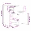 vidaXL Armoire de chevet LED avec tiroir Bois ancien 38 x 34 x 61 cm
